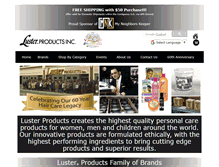 Tablet Screenshot of lusterproducts.com
